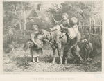 Première leçon d'équitation.