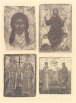 Spas na ubruse ; Gospod' Vsederzitel' ; Svv. tsar' Konstantin i tsaritsa Elena ; Sv. Zosima i sv. Mariia Egipetskaia .
