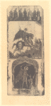 Ikona iz trekh chastei:  a) Deisusnyi poias so sviatymi po bokam pasitelia, s odnoi storony- 1) Bogomater', 2) sv. Viktor, 3) sv. Vikentii, s  drugoi storony- 1) sv. Nikolai, 2) sv. Mina, 3) sv. Dionisii (prepodobnyi); b)  sv. Georgii; c) sv. Nikita.
