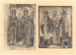 Dve sviatyia, iz kotorykh odna sv Anastasiia ; Svv. Frol, Lavr i sv. Iakov, brat Gospoden'.