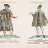Shestnadtsat' kostiumnyh kartinok s risunkov Veigelia (1577) i Vechelio (1598)