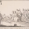 Ekaterina II v krugu sem'i i pridvornykh, grav. Sido, 1782 g.