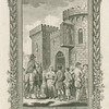 Lady Bruce, sister of Robert Bruce King of Scotland, confined in a cage, exposed on the Battlements of Roxburgh Castle by order of Edward I King of England