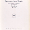 Peerless cars; Instruction book for guidance of operations of the 1909 models [Title page].