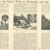 The Race for the Grand Prize at Savannah: and the 3 Benz Cars; Hemery in a Benz at the starting point preparing to start; Hanriot's Benz taken when going at 100 miles an hour; Erle'z Benz car which turned turtle at 60 miles an hour, and yet its mechanism was uninjured.