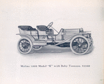 Moline 1909 Model "K" with baby tonneau, $ 2500.