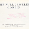 The full-jeweled Corbin; The Corbin Motor Vehicle Corporation, New Britain, Conn. [Title page].