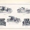 Ford automobiles; Model N; S Roadster; Rear of R, Side view of either S or R Runabout, Rear of S.