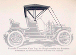 Franklin three-bow cape top, for single-rumble-seat Runabout.