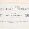 The Royal Tourist 1909 announcement with a description of the new Model "M" [Title Page].