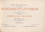 Société Anonyme Des Anciens etablissements; Panhard & Levassor American branch [Title page].