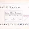 Sultan town cars; Sultan taxameter cabs [Title page].
