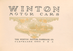 Winton Motor cars; The Winton Motor Carriage Co., Cleveland, Ohio, U.S.A. [Title page].