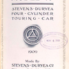The Model "X" ; Stevens-Duryea four-cylinder touring car, 1909 [Title page].