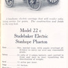 Model 22 c; Studebaker electric Stanhope phaeton.
