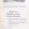 Model 13 a; Studebaker electric suburban Stanhope.