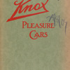 1909 Knox pleasure cars [Front cover].