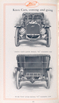 Knox cars, coming and going; Front view Knox Model "O" Touring car; Rear view Knox Model "O" Touring car.