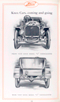 Knox cars, coming and going; Front view Knox Model "O" Tonneauette; Rear view Knox Model "O" Tonneauette.