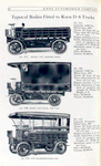 Types of bodies fitted to Knox D-6 trucks; No. 117, Model D-6 Express body; No. 199, Knox D-6 panel top van; No. 118, D-6 transpotaion car.