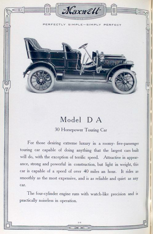 Maxwell" Model D A; 30 horsepower Touring car. - NYPL Digital Collections