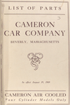 List of parts; Cameron air cooled, four cylinder models only [Front cover].