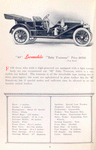 40" Locomobile "Baby Tonneau"; Price $ 4500 (Top extra).