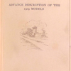 The Peerless Motor Car Company; Advance description of the 1909 Models [Title page].