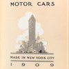 Simplex motor cars made in New York City, 1909 [Title page].