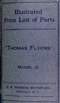 Illustrated price list of parts; "Thomas Flyers"; Model G [Front cover].