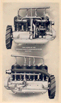 Two views of the Thomas four cylinder 60 h.p. Flyer motor.