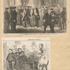 The Hon. James Buchanan receiving his friends in the Governor's Room, City Hall, N.Y. ; State of affairs at Washington [caricature].