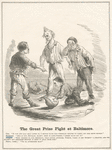 James Buchanan The great prize fight at Baltimore (cartoon).