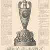The Bryant testimonial vase. Design submitted by the Gorham Company, with plan showing groups upon the pedestal. (The Art Journal, 1875, p. 146)