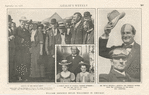 William Jennings Bryan welcomed in Chicago (Lesli's Weekly, September 20, 1906)[two images, one inset]