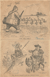 "Now this time–" ; "The belted knight–and his Sancho Panza"
