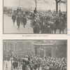 The funeral of the Baroness Burdett-Coutts. (The procession passing along Piccadilly; The procession approaching the Abbey by way of Victoria Street.) (Black & White, Jan. 1907, p. 53.)