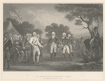 The surrender of Burgoyne's army at Saratoga, Oct. 17, 1777.