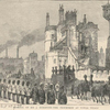 Funeral of Sir J. Burgoyne. - The procession at Tower Wharf. (The Graphic, October 23, 1871.)