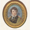 Lord Byron,from the miniature given by him to Leigh Hunt and now owned by Mr. J. Pierpont Morgan.