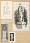 Lord Byron - statues, etc.: 1. By Thorwaldsen. 2. Par Bitali, inauguree a Missolonghi, le 6 Decembre 1881. 3. By Alfred Drury. 4. From the bust by Bartolini.