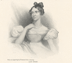 Lady Byron, from an engraving by Freeman from a drawing. (from Putnam's Monthly, pg. 538).