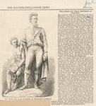 Robert O'Hara Burke. The Burke and Wills monument at Melbourne, Aaustralia. [From The Illustrated London News, July 22, 1865]