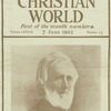 Horace Bushnell. (from the cover of The Congregationalist and Christian World, 7 June 1902).