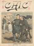 A case of 'Spoon.' - (from 'Chic', Vol. 1, No. 1, September 15, 1880.)