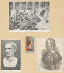 Death of Cæsar - Cæsar, from a Colossal Bust in the Museum at Naples - [Julius Cæsar], on Allen & Ginter's Cigarettes, Virginia - Portrait of Julius Cæsar.