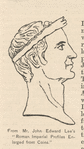 From Mr. John Edward Lee's 'Roman Imperial Profiles Enlarged from coins. (The Likenesses of Julius Cæsar - from Scribner's Magazine, Vol. I, no. 2, (pg.131), February. 1887).