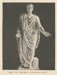 Plate 1 - The 'Toga Statue' in the Museum of Berlin. (The Likenesses of Julius Cæsar - from Scribner's Magazine, Vol. I, no. 2, pg. 132, February. 1887).