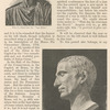 Part II - Head from the 'Toga Statue.' ; Plato III - Bust numbered 107 in the Vatican museum, Rome. (The Likenesses of Julius Cæsar - from Scribner's Magazine, Vol. I, no. 2, pg. 133, February. 1887).