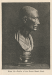 Plate IX - Profile of the Green Basalt Bust. (The Likenesses of Julius Cæsar - from Scribner's Magazine, Vol. I, no. 2, pg. 138, February. 1887).